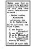 Overlijdensadvertentie G.J.Moossdorff Overlijdensadvertentie G.J.Moossdorff