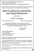 Overlijdensadvertentie Maria Catharina Hendrika Mulleman