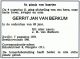 Overlijdensadvertentie G J van Berkum