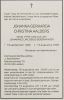 Overlijdensadvertentie J G C Aalders Overlijdensadvertentie J G C Aalders