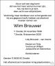Overlijdensadvertentie W Brouwer