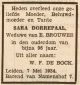 Overlijdensadvertentie Sara Dorrepaal