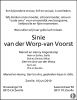 Overlijdensadvertentie G (Sinie) van Voorst